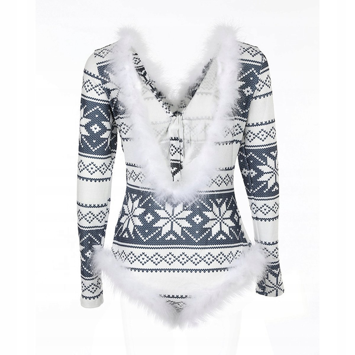 PIŻAMA Damska KOMBINEZON Body PLUSZOWE DO SPANIA Damskie ZIMOWE Wzorki L