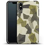Etui i futerały do telefonów - Premium etui na telefon komórkowy Geometric Camo Green Apple iPhone XS Max - miniaturka - grafika 1