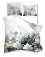 Pościel - Faro Pościel satynowa luksusowa 140x200+70x90 Nobile 014 Liliowa biel - miniaturka - grafika 1