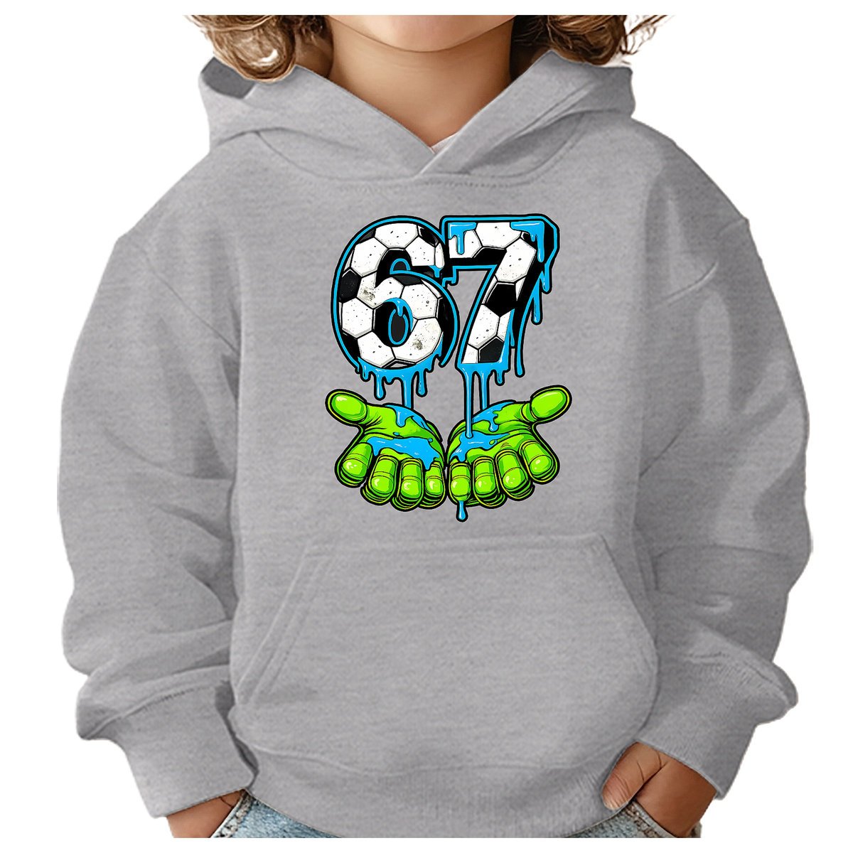 BLUZA DZIECIĘCA Z KAPTUREM 67 SIX SEVEN PIŁKA VIRAL 104 PREZENT