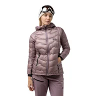Kurtki damskie - Damska kurtka puchowa Jack Wolfskin ALPSPITZE DOWN HOODY W wild blossom - S - miniaturka - grafika 1