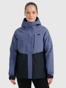 Kurtki i kamizelki sportowe damskie - 4F Kurtka trekkingowa membrana 10000 damska - granatowa XS - miniaturka - grafika 1