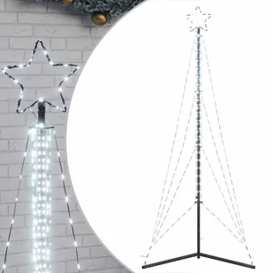 vidaXL Lampki choinkowe, 483 zimnych białych LED, 240 cm - Ozdoby bożonarodzeniowe - miniaturka - grafika 1