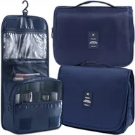 Kosmetyczki, organizery i kuferki - Kosmetyczka Wisząca Podróżna Z Haczykiem Niebieska Xl - miniaturka - grafika 1