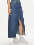 Spódnice - Lee Spódnica jeansowa 112349007 Niebieski Loose Fit - miniaturka - grafika 1