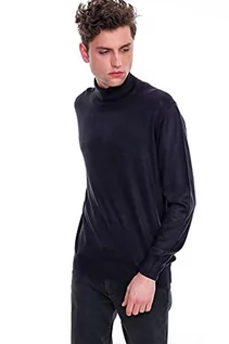 Swetry męskie - Bonamaison Men's TRMRVN100071 sweter męski, granatowy, XL (DE) - grafika 1