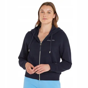 TOMMY HILFIGER BLUZA DAMSKA MINI CORP GRANAT r.L - Bluzy damskie - miniaturka - grafika 1