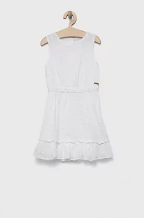 Sukienki - Guess sukienka bawełniana dziecięca kolor biały mini rozkloszowana - grafika 1