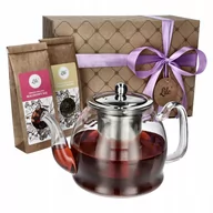 Zaparzacze i kawiarki - Dzbanek z zaparzaczem herbata zestaw prezentowy - miniaturka - grafika 1