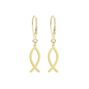 Kolczyki Pozłacane z Rybą Ichtys - Kolczyki - miniaturka - grafika 1