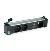 Gniazdka elektryczne - BACHMANN POWER FRAME M 2xUTE 1xCM 1xUSB A/C 22W 0.2m GST18 - miniaturka - grafika 1