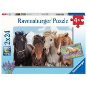 Puzzle - Ravensburger Puzzle 2 x 24 elementy. Konie - miniaturka - grafika 1