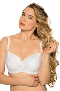 Gaia 281 Kate Biustonosz usztywniany, białe romby - Biustonosze - miniaturka - grafika 1