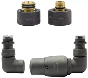 Varioterm Zawór termostatyczny trójosiowy Vision ze złączką PEX/CU - antracyt alu-pex - PEX 16 mm prawy VIGS0215CFK/P(PEX) - Zawory i kraniki - miniaturka - grafika 1