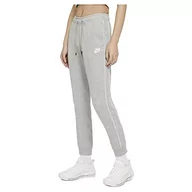Spodnie damskie - Nike Spodnie damskie Jogger Mlnm Fleece szary wrzos/biały S CZ8340 - miniaturka - grafika 1