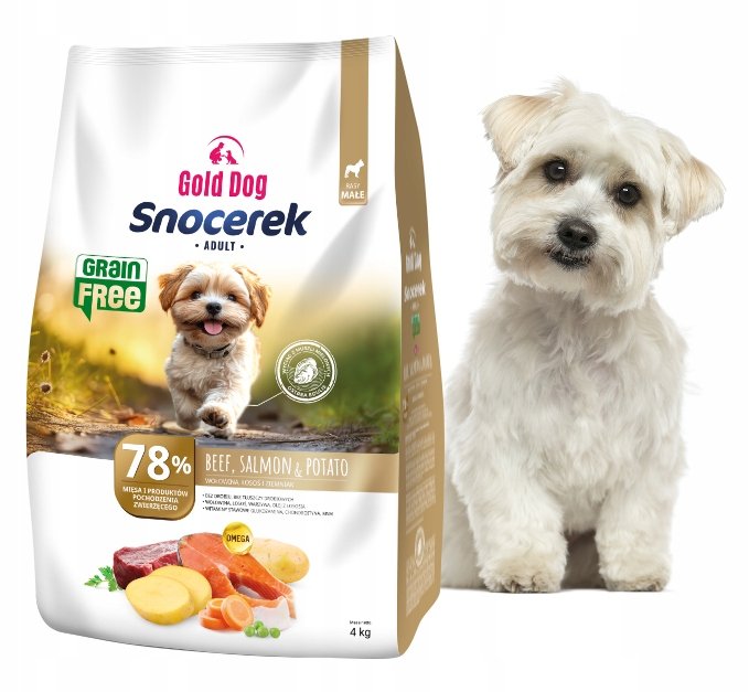 Gold Dog Snocerek 4 kg Grain Free. Sucha karma dla psa z wołowiną i łososiem