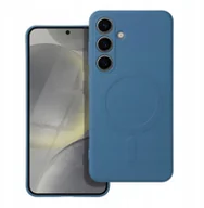Etui i futerały do telefonów - Futerał SILICONE MAG COVER kompatybilny z MagSafe do SAMSUNG S25 niebieski - miniaturka - grafika 1