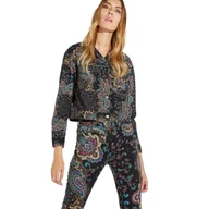 Kurtki damskie - Wrangler Retro Crop Jacket Damska Kurtka Jeansowa Paisley W417Uv28N-M - miniaturka - grafika 1