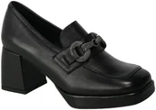 Półbuty damskie - Półbuty Karino 4708-076 Czarne Skórzane - KARINO - miniaturka - grafika 1