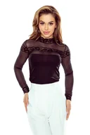 Bluzki damskie - Bluzka Armela Eldar czarny S - miniaturka - grafika 1