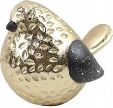 Ptaszek Złoty z Czarnymi Skrzydłami Duży - Dekoracyjna Figurka 14x14x19 cm - Figurki dekoracyjne Ptaszek Złoty z Czarnymi Skrzydłami Duży - Dekoracyjna Figurka 14x14x19 cm - Figurki dekoracyjne - miniaturka - grafika 1