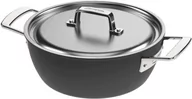 Patelnie - DEMEYERE BLACK 5 Patelnia głęboka 2H z pokrywką 24 cm - miniaturka - grafika 1