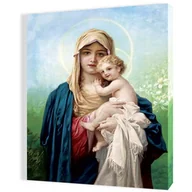 Ikony i obrazy sakralne - Obraz religijny na płótnie Matka Boża z Dzieciątkiem Jezus - miniaturka - grafika 1