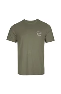O'Neill Męski T-shirt z krótkimi rękawami, State Chest Artwork podkoszulek, 16011 (zielone liście), M/L (opakowanie 6 sztuk) - Koszulki męskie - miniaturka - grafika 1