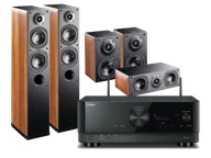 Kino domowe - Yamaha RX-V6A (czarny) + Nota 550 X (orzech) + Nota 740 X (orzech) + Nota 240 X (orzech) - miniaturka - grafika 1