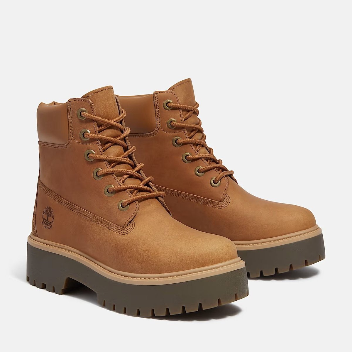 tronchetto e stivaletto donna timberland tb0a2h3cen11w 6 in lace waterproof wht full grain