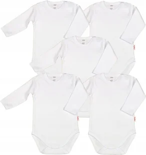Body Dłr 5PAK BIAŁE r 104 KLEKLE - Body dla niemowląt - miniaturka - grafika 1