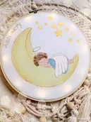 Pamiątka Chrztu Świętego - Obrazek z Aniołem Stróżem, aniołek na pamiątkę dla chłopca - miniaturka - grafika 1