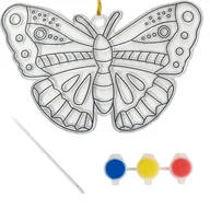 Zabawki kreatywne - WITRAŻ ZAWIESZKA DO SAMODZIELNEGO MALOWANIA ZAWIESZKI DIY, WZÓR MOTYL - miniaturka - grafika 1