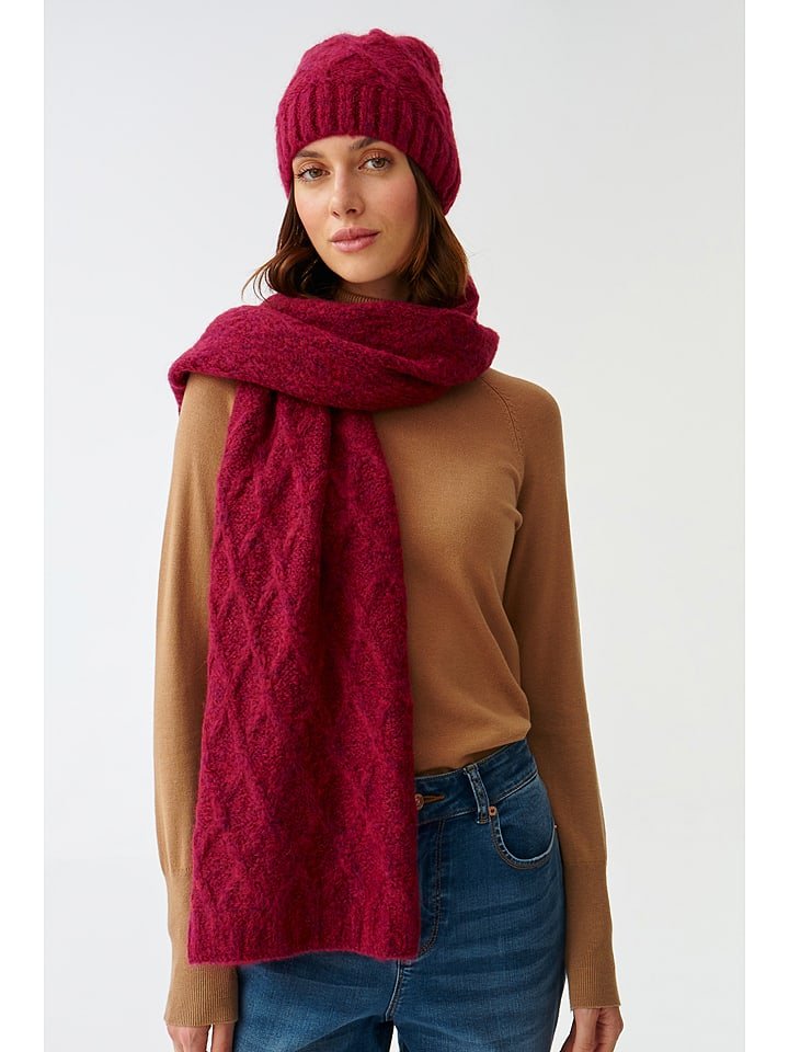 TATUUM Szal w kolorze czerwonym - 170 x 42 cm