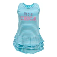 Sukienki i spódniczki dla dziewczynek - Dziewczęca sukienka, niebieski, rozmiar 80 - miniaturka - grafika 1