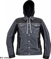 Odzież robocza - CERVA NEURUM CLASSIC kurtka z kapturem - męskia kurtka robocza, odpinany kaptur, 4 kieszenie, elastyczna tkanina Trifibetex połączona z - antracyt 58 - miniaturka - grafika 1