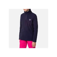 Bluzy narciarskie - Polar narciarski dla dzieci Rossignol Girl 1/2 Zip Fleece granatowy - miniaturka - grafika 1