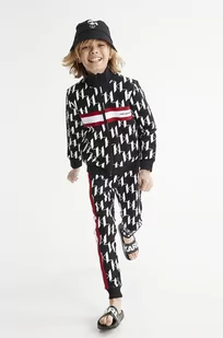 KARL Lagerfeld Lagerfeld spodnie dresowe dziecięce kolor czarny wzorzyste - Spodnie damskie - miniaturka - grafika 1