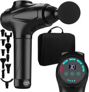 Pistolet do masażu całego ciała - masażer wibracyjny z wymiennymi głowicami - 30 programów masażu (Malatec Massage Gun 9678) - Akcesoria medycyny naturalnej - miniaturka - grafika 1