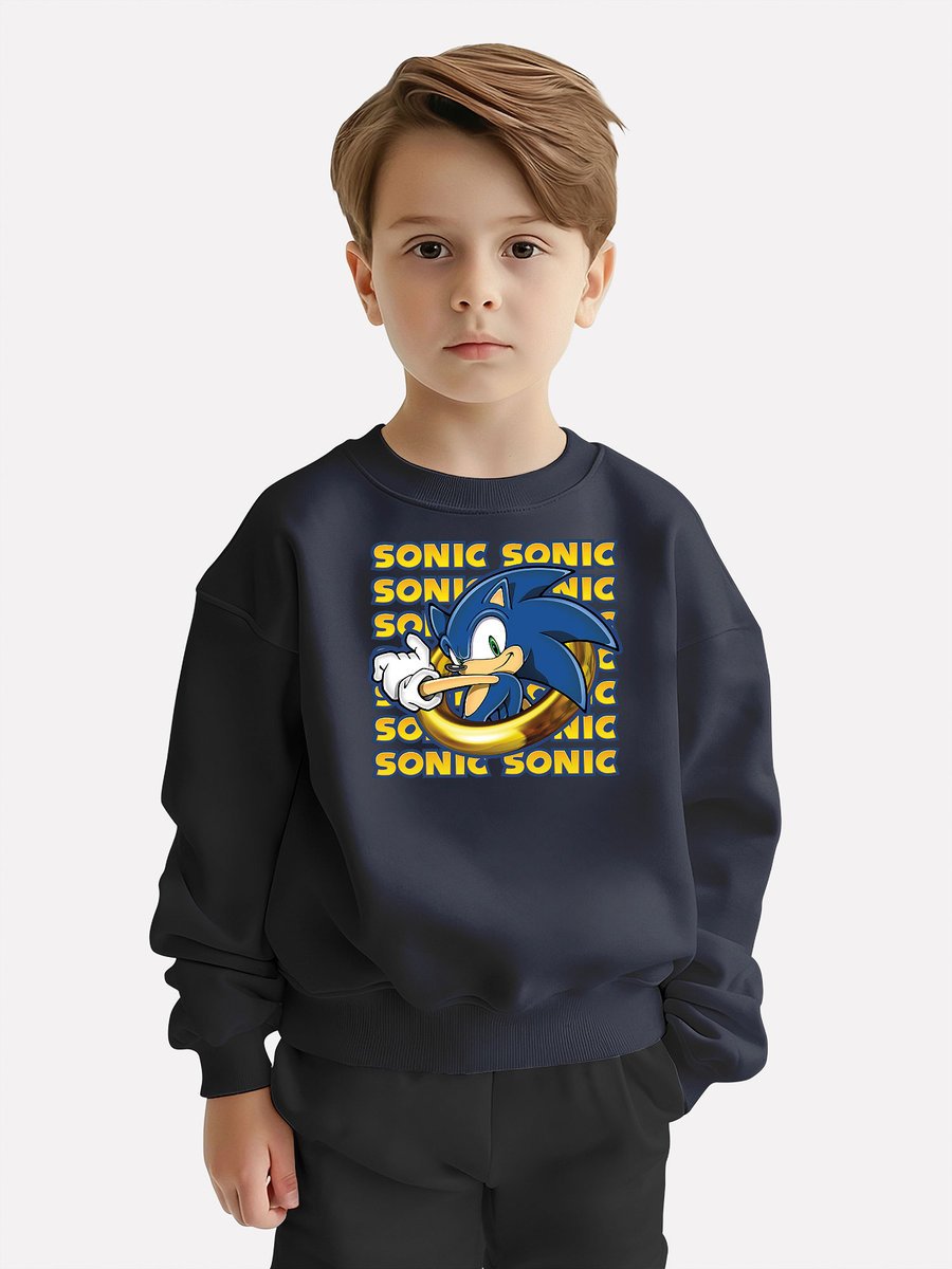 BLUZA DZIECIĘCA SONIC 134-140 MŁODZIEŻOWA WZORY PREZENT JAKOŚĆ