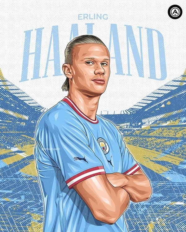 PODKŁADKA POD MYSZ Nadruk 22x18 cm Erling Haaland Manchester City Prezent