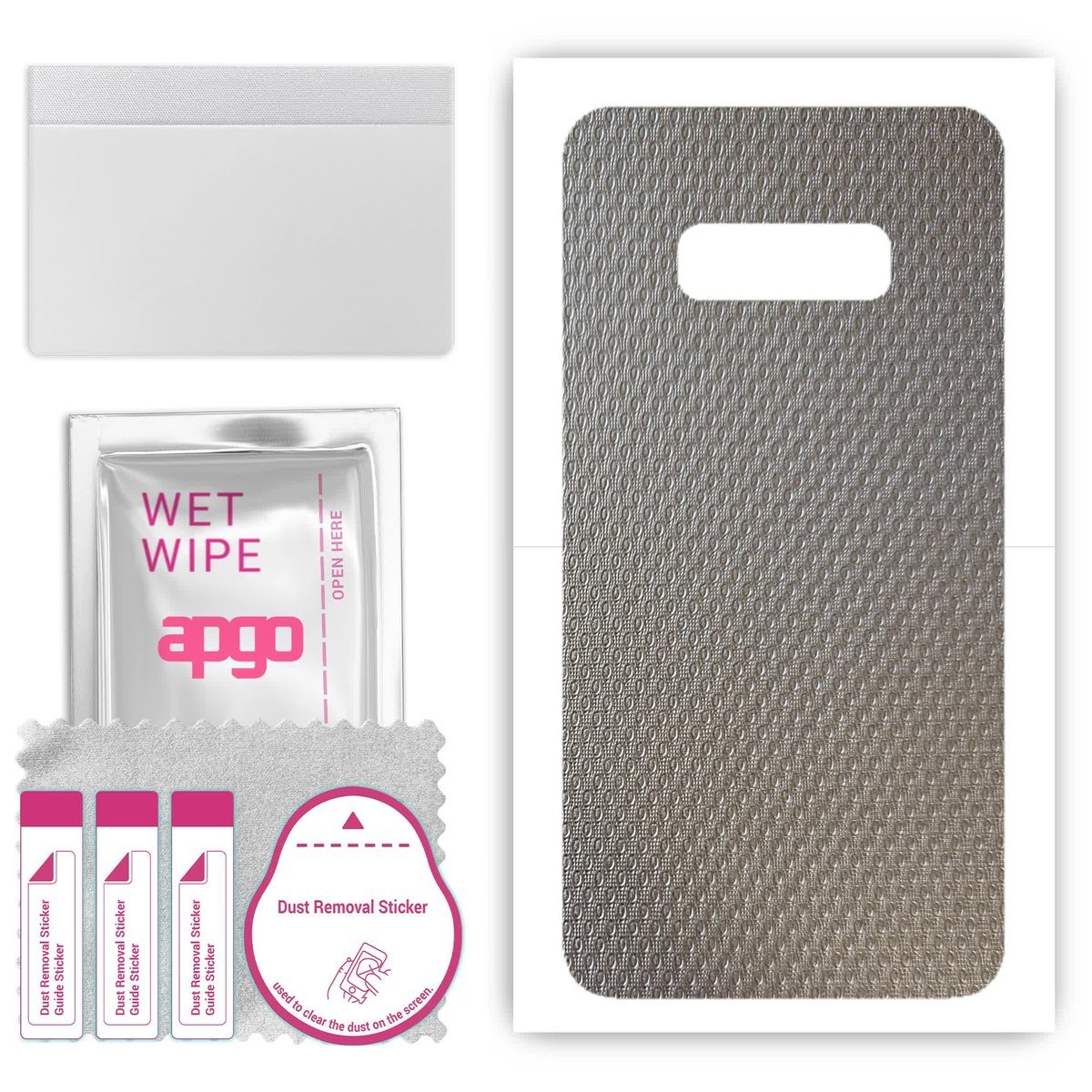 Folia naklejka skórka strukturalna na TYŁ do Samsung Galaxy S10e - Aluminium krople - apgo SKINS