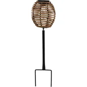 Lampy ogrodowe - PROGARDEN Kula rattan Lampka solarna - miniaturka - grafika 1