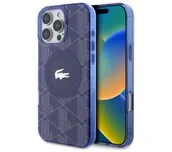 Etui i futerały do telefonów - Lacoste IML Blend Monogram MagSafe do iPhone 16 Pro Max Granatowy - miniaturka - grafika 1