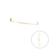 Lampy ścienne - QAZQA Kinkiet łazienkowy mosiądz 62 cm z diodą LED IP44 - Cascada - miniaturka - grafika 1