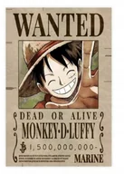 Podkładki pod mysz - PODKŁADKA POD MYSZ Nadruk 22x18 cm One Piece Monkey D Luffy Wanted Prezent - miniaturka - grafika 1