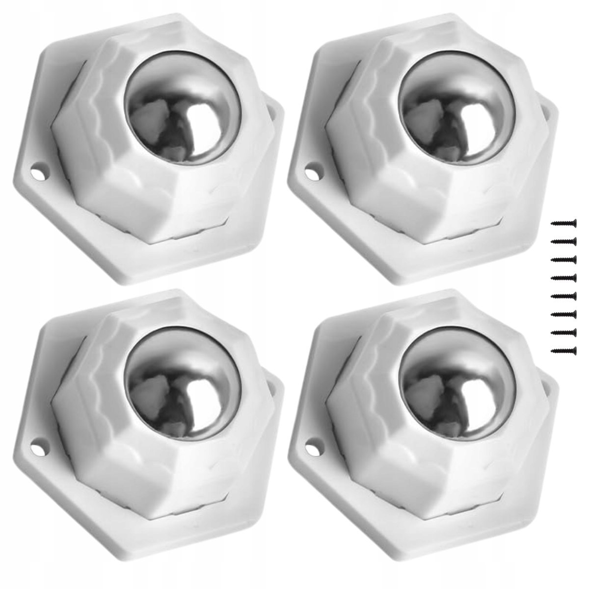 ROLKA KULA MEBLOWA 360 STOPNI CICHE KÓŁKA DO MEBLI ROLKI 20mm 4 szt