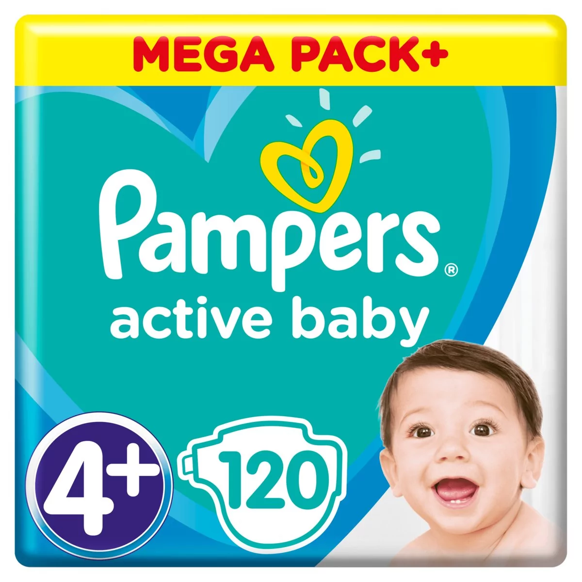 Pampers Active Baby Plus 4+ Maxi Plus 120szt