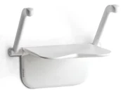 Akcesoria dla osób starszych i niepełnosprawnych - Etac Relax - krzesełko prysznicowe naścienne (Seria SPA) : kolor etac - Szary wulkaniczny, podłokietniki - z podłokietnikami - miniaturka - grafika 1