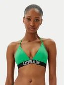 Stroje kąpielowe - Calvin Klein Swimwear Góra od bikini KW0KW02854 Zielony - miniaturka - grafika 1